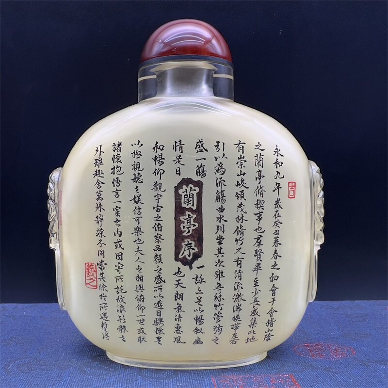 内画鼻烟壶 中国特色 纯手工 瓶内画 非遗文化 外事商务摆件礼品