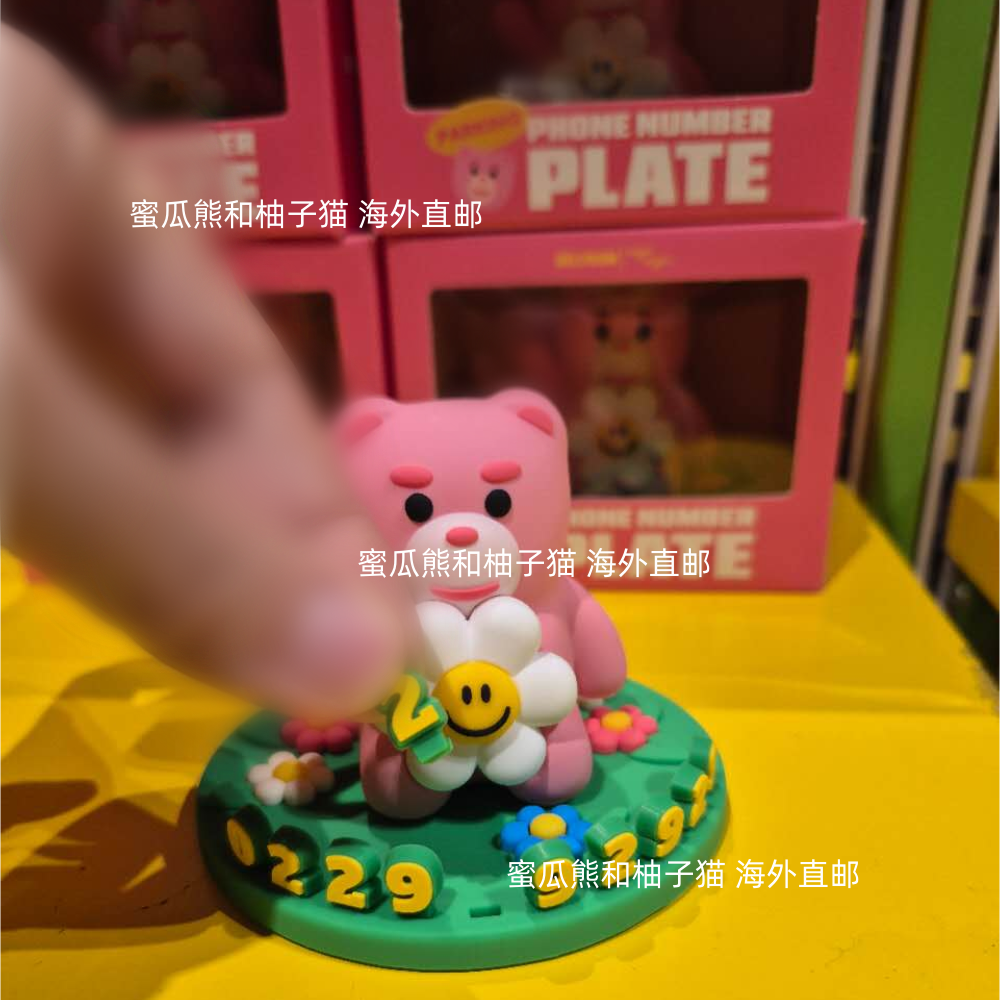 韩国直邮wiggle公仔停车牌汽车内装饰品移车挪车电话号码牌摆件