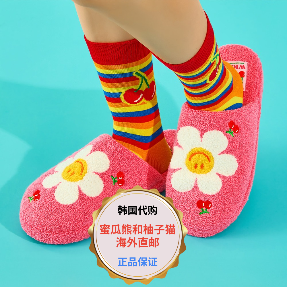 韩国直邮wiggle棉拖女2025新款居家室内秋冬保暖家用毛绒拖鞋情侣