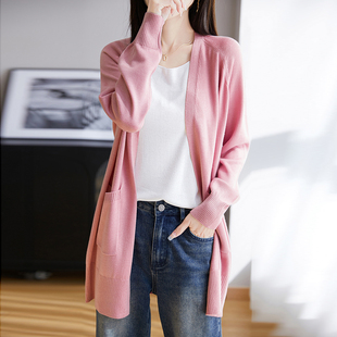 女宽松百搭外搭披肩宽松毛衣外套上衣 针织开衫 2026春夏新款 中长款