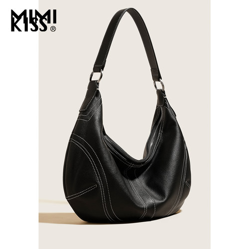 MIMIKISS2025新款牛皮hobo包