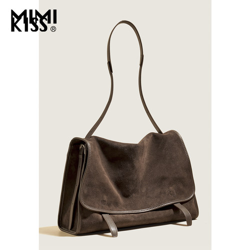 mimikiss牛皮大容量通勤托特包