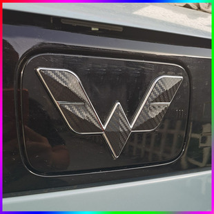 五菱宏光MINI EV车标贴纸马卡龙中网黑色标志贴银车标改装车贴