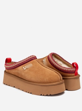 澳洲直邮OZWEAR厚底4厘米民族牙刷刺绣TAZZ雪地靴OB780PL