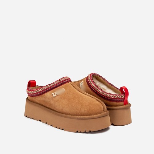 澳洲直邮OZWEAR厚底4厘米民族牙刷刺绣TAZZ雪地靴OB780PL