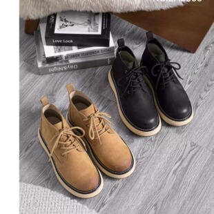 澳洲EVERAU系带工装靴牛皮面质感经典男士休闲商务秋冬男鞋EA5036