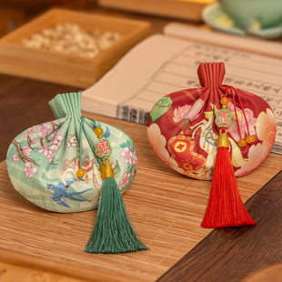 马年艾叶香囊空袋新年荷包汉服腰佩饰薰衣草古风祈福荷包袋车挂件