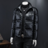 2025秋冬装新款90绒PU皮羽绒服男6006-7717-P320假模图，男装羽绒服，钱塘6006(原3029)