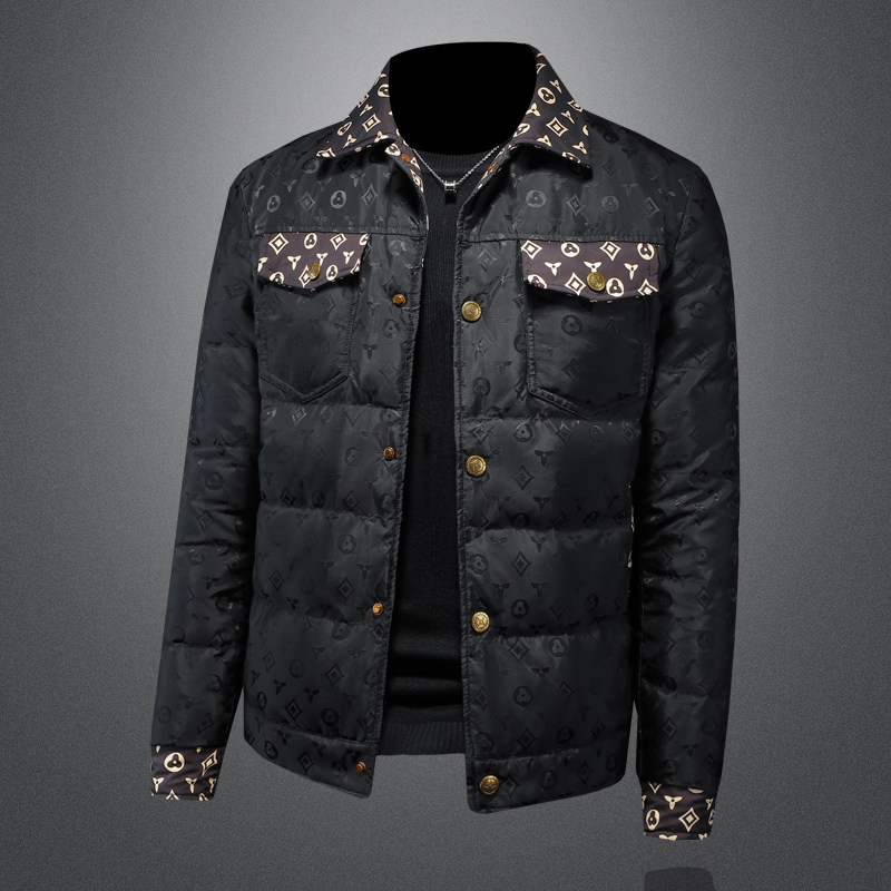 2025秋冬装新款翻领提花羽绒服男加厚钱塘3029-9119-P300楼空图,男装羽绒服,钱塘6006(原3029)