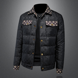 2025秋冬装新款翻领提花羽绒服男加厚钱塘3029-9119-P300楼空图，男装羽绒服，钱塘6006(原3029)