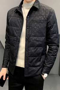 2023秋冬装新款衬衫领轻薄羽绒服男 钱塘3029-00109-P265  真模图片