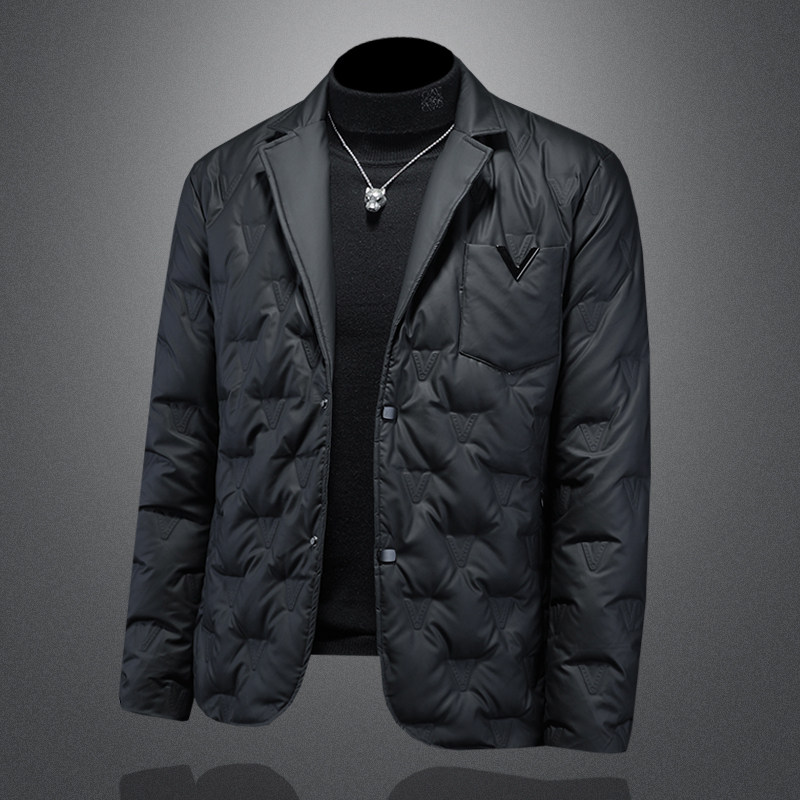 2025秋冬装新款90绒小西装羽绒服男加厚钱塘6006-7211-P280镂空图,男装羽绒服,钱塘6006(原3029)
