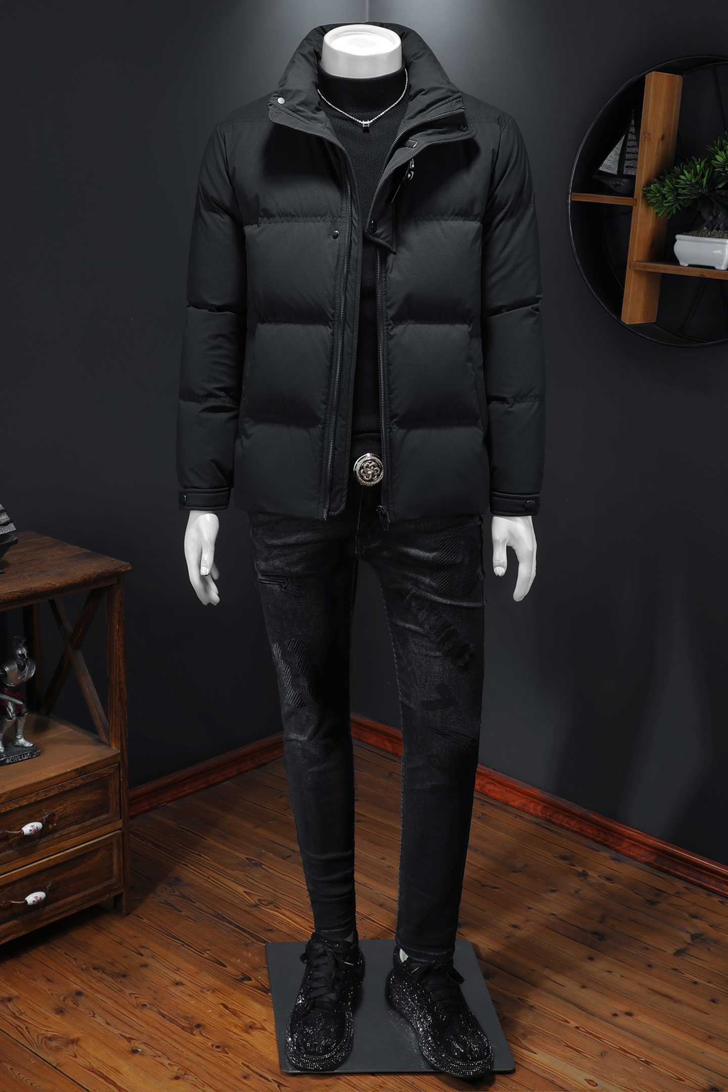 2025秋冬装90%绒立领羽绒服男钱塘6006-5109-P330镂空图,男装羽绒服,钱塘6006(原3029)