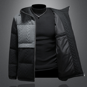2025秋冬装90%绒连帽羽绒服男 钱塘6006-5118-P330 镂空图图片