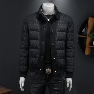 2025秋冬装新款90绒针织领羽绒服男 钱塘6006-7203-P310 假模图图片