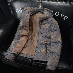 2025秋冬装高端连帽90绒提花羽绒服男 6006-7728-P330  沙发图图片