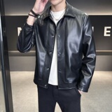 2025年秋装新款翻领皮衣男装钱塘60068217P175真模，男装皮衣，钱塘6006(原3029)