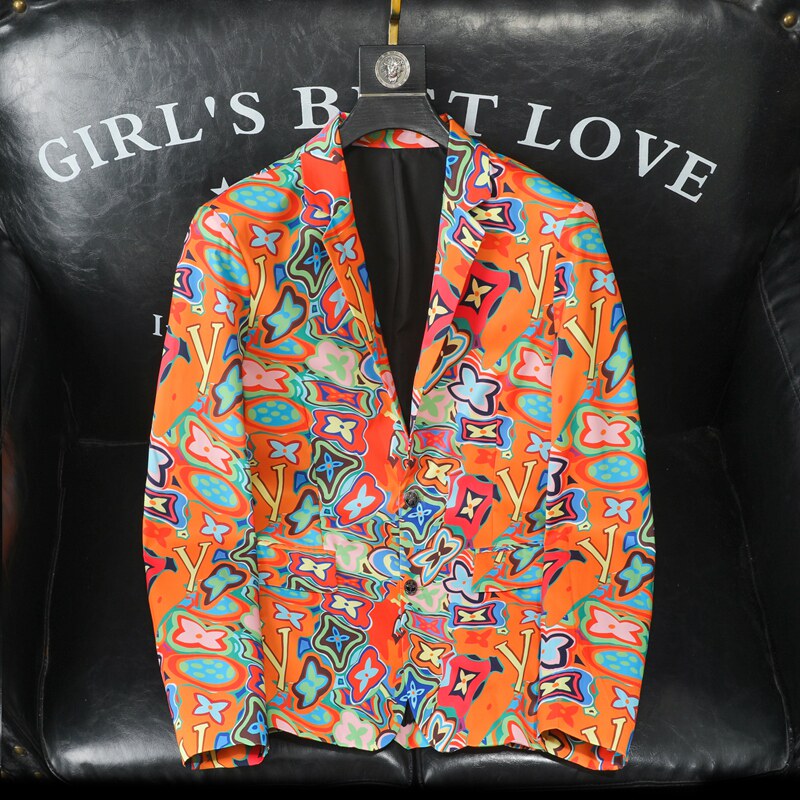 2025秋新款休闲印花小西装男钱塘3029-7512P160沙发图，男装西服套装，钱塘6006(原3029)