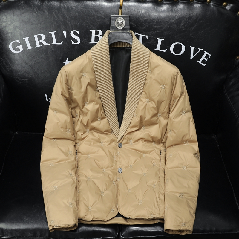 2025秋冬装刺绣针织领小西装羽绒服男钱塘6006-9108-P265沙发图，男装西服套装，钱塘6006(原3029)