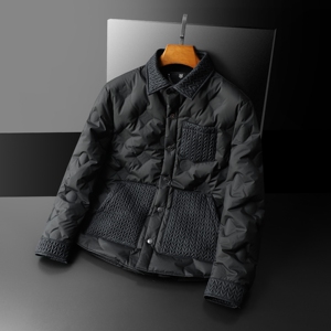 2025秋冬装90%绒衬衫领羽绒服男 钱塘6006-5562-P285 平铺图图片