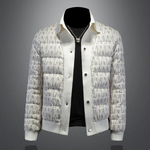 2025秋冬装新款90绒针织领羽绒服男 钱塘6006-7203-P310 楼空图图片