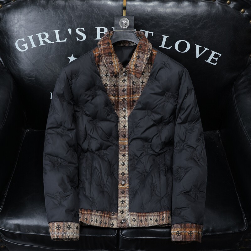 2025秋冬装新款假两件羽绒服男 钱塘6006-7799-P310 沙发图图片