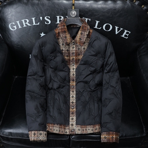2025秋冬装新款假两件羽绒服男 钱塘6006-7799-P310 沙发图图片