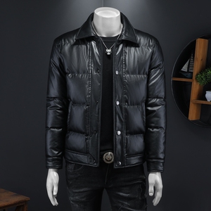 2025秋冬装新款90绒PU皮羽绒服男 6006-7202-P310  假模图图片
