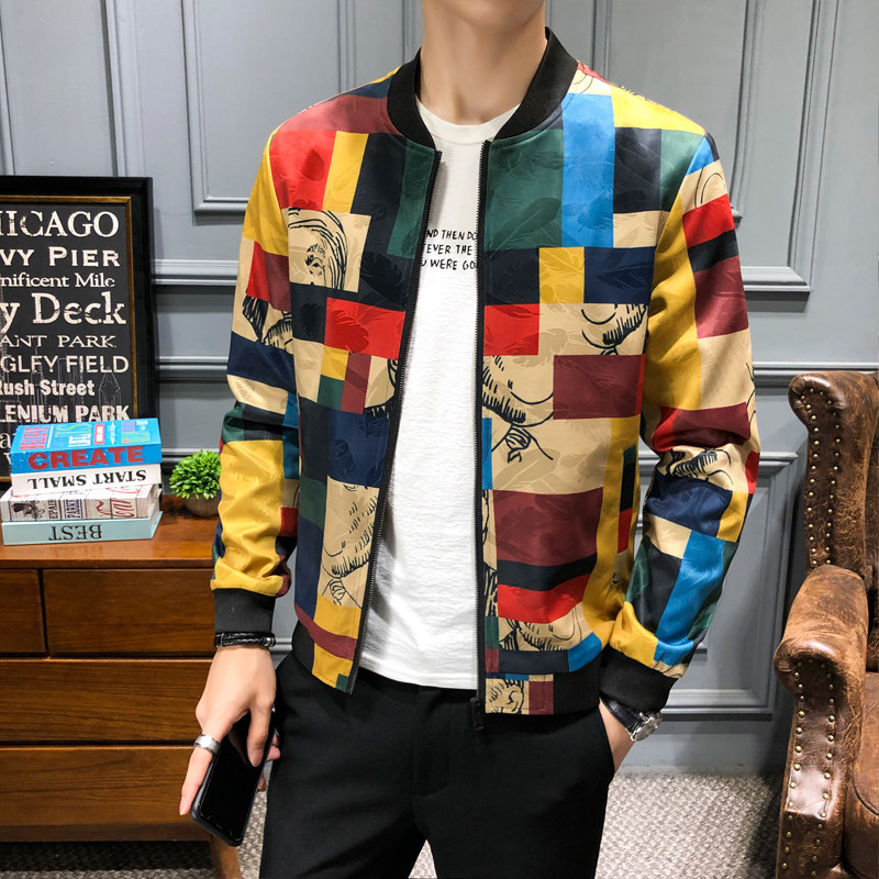2021秋装新款格子冰丝夹克男外套  钱塘3029-JK1914-P95  真模图片