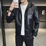 2025年秋装新款连帽皮衣男装钱塘6006-8208-P175真模，男装皮衣，钱塘6006(原3029)