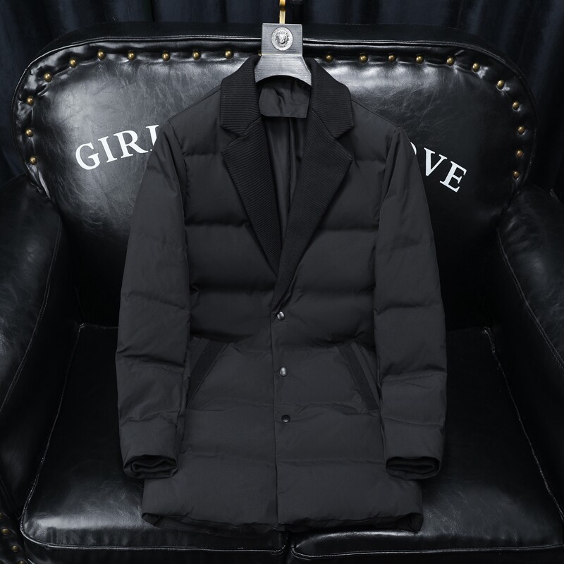 2025秋冬装中长款针织领羽绒服男 钱塘6006-23002-P320 沙发图图片
