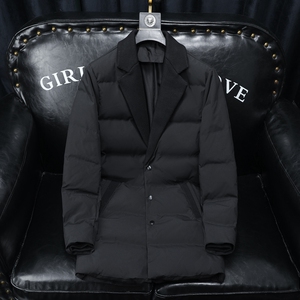 2025秋冬装中长款针织领羽绒服男 钱塘6006-23002-P320 沙发图图片