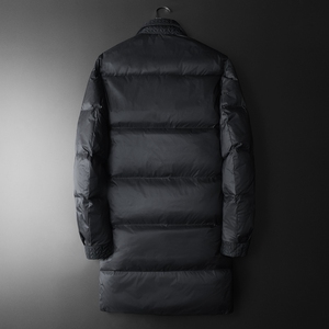 2025秋冬装中长款麦穗拼接羽绒服男 钱塘6006-9811-P330 尺码偏大图片