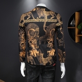 2021秋季新款动物图案小西装男潮牌钱塘3029-609-P160假模，男装西服，钱塘6006(原3029)