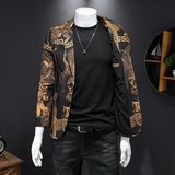 2021秋季新款动物图案小西装男潮牌钱塘3029-609-P160假模，男装西服，钱塘6006(原3029)