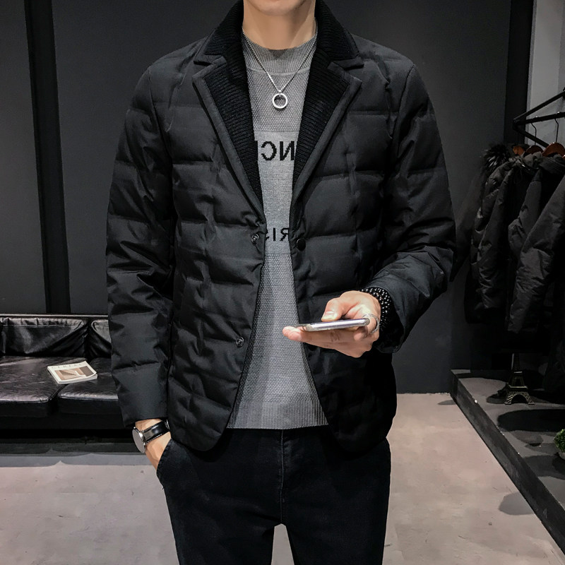 秋冬季西装领加厚羽绒服男 钱塘3029-198025-P280 真模图片