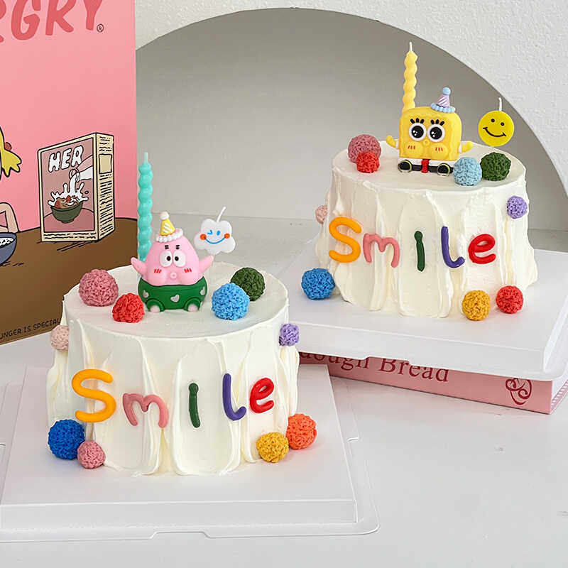 笑脸云朵儿童生日卡通蛋糕装饰