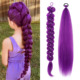 POP hair Cosplay Purple braids wigs猎魔女团紫色大辫子假发