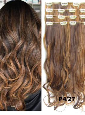 卡子接发片7件套假发波浪卷 Long wavy Clip in Hair Extensions