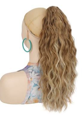 抓夹马尾短羊毛卷假发Short curly ponytails hair extension