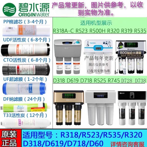 碧水源净水器滤芯R535 R523 R500H R318 D318ABC 619 D718 D728