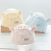 卤门囟门帽 纯棉初生女宝宝3个月胎帽0夏款 新生儿婴儿帽子夏季 薄款