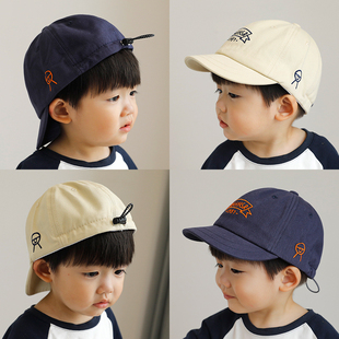 儿童帽子男童棒球帽春秋薄款宝宝防晒遮阳鸭舌帽春秋天小孩韩版潮