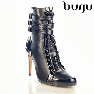 heels高跟鞋 burju Boyz Boot黑色高跟爵士短靴 拉丁舞蹈鞋