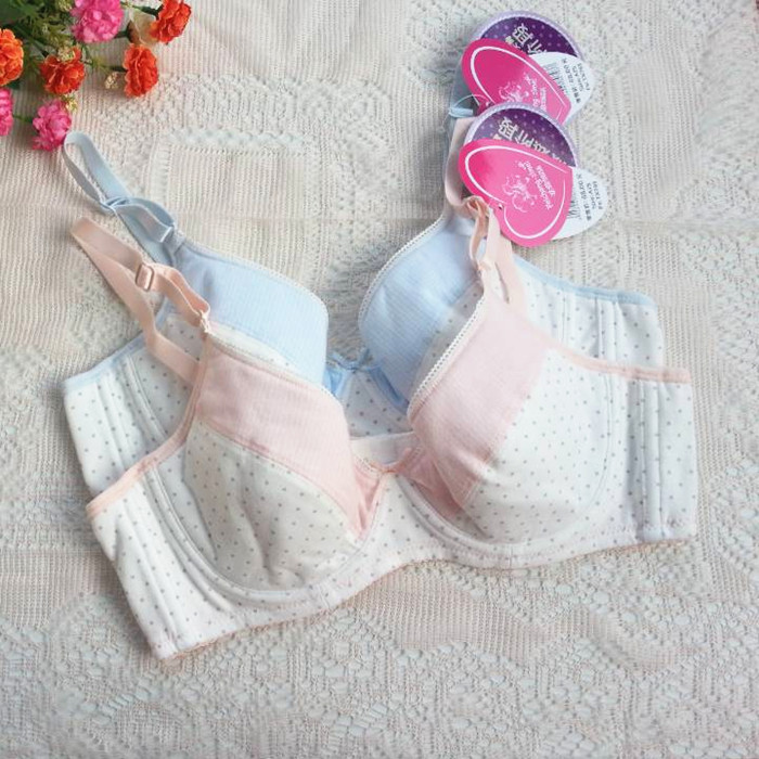 非常姊妹19正品高中生软钢圈薄款全棉纯棉少女文胸内衣搭扣定型