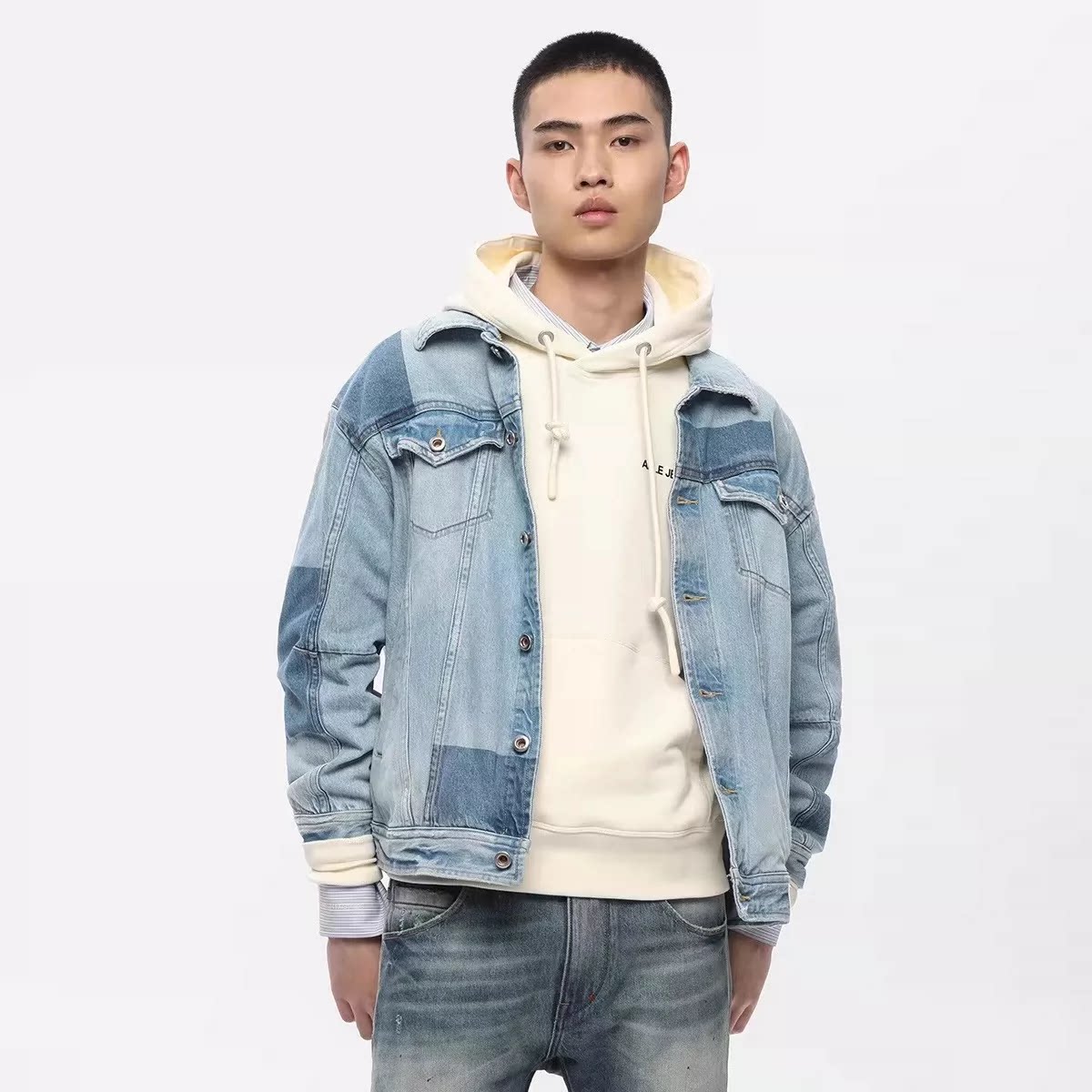 ABLEJEANS男牛仔夹克秋冬外套