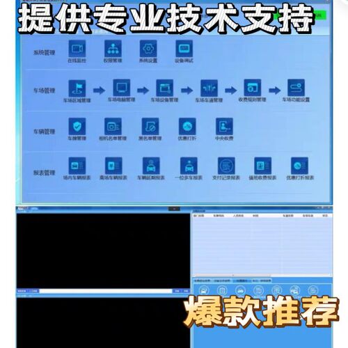 车牌识别道闸一体机门禁一体机停车场遥控道闸智能自动收费系统
