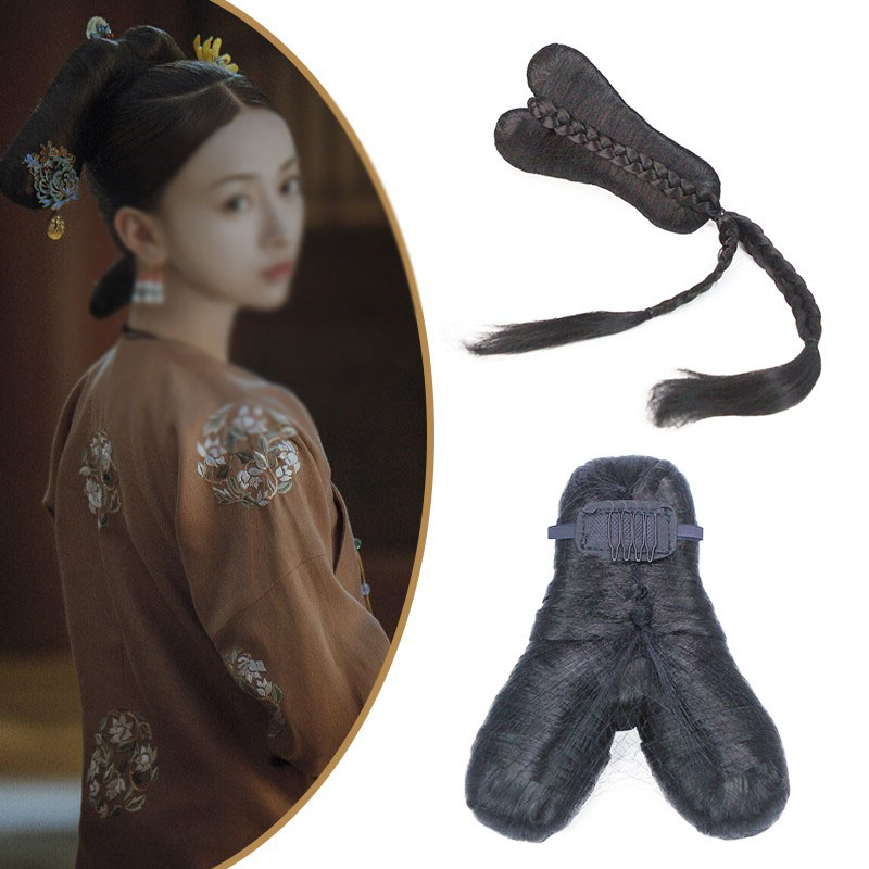 古风高温丝格格燕尾板发髻发饰