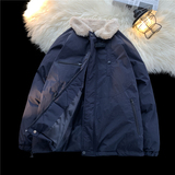 706-1-MF980-P128冬季日系复古羊羔毛翻领工装棉服加厚保暖棉衣，男装棉衣，星座706-1