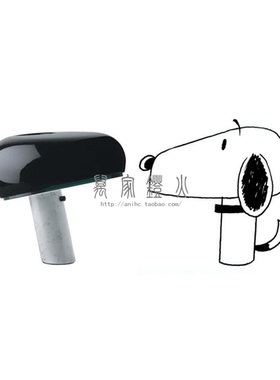 蘑菇大理石办公调光分段史努比SNOOPY台灯691T 夏盟灯饰床头书房